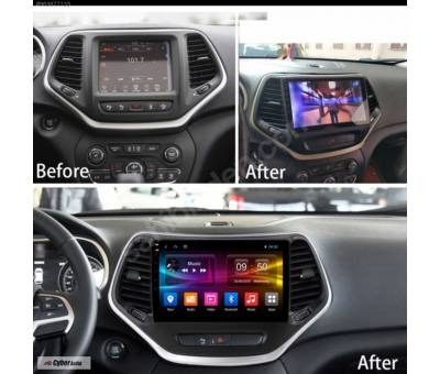 CYBERAUDIO JEEP CHEROKEE MODEL KABLOSUZ CARPLAY MULTİMEDYA NAVİGASYON 4/64 GB ANDROİD SİSTEMLERİ